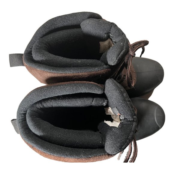 Quest Winter Boot Boy's Black Brown Sz 5 3M Thinsulate Lace Up Pac Leather Upper - Picture 5 of 8